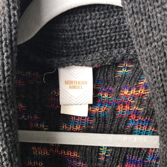 Anthropologie Northern Angel Multicolor Geometric Pattern Women's Cardigan - Picture 3 of 5